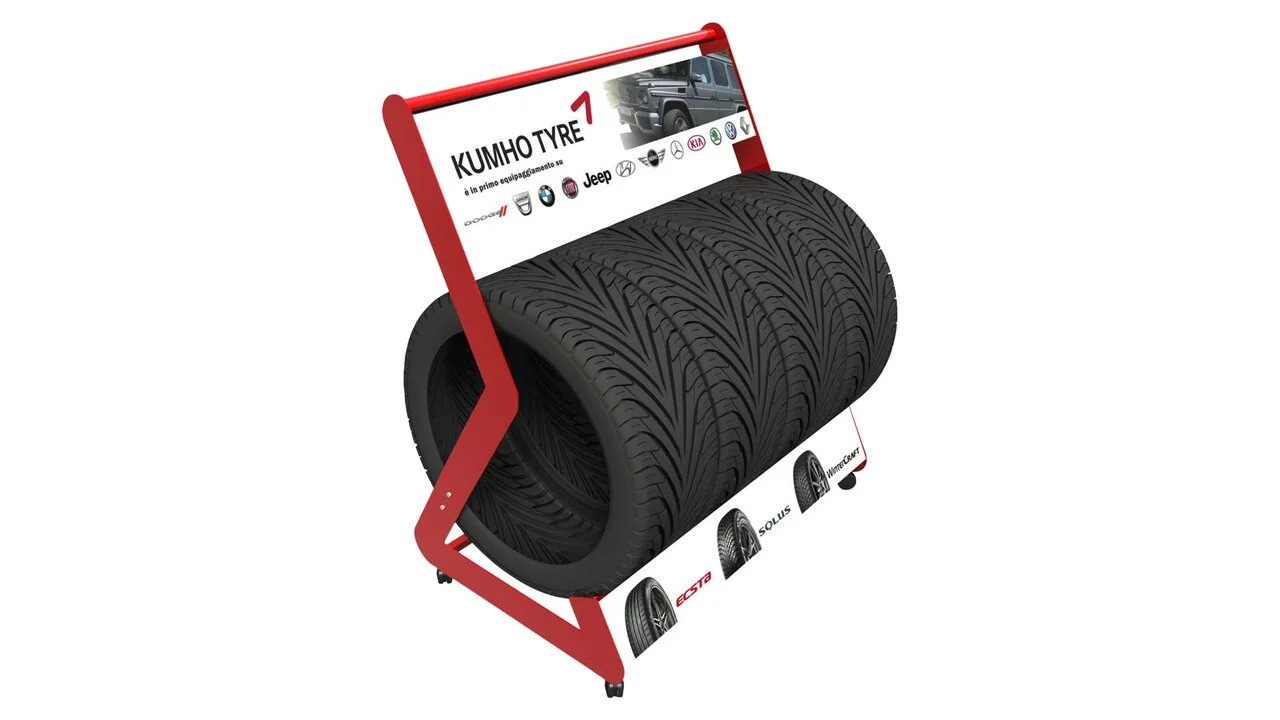 espositore-da-terra-floor-stand-portagomme-gomme-pneumatici-auto-kumho-pubbliforma-promotion.jpg